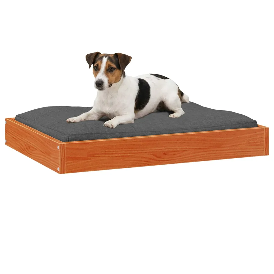 Lit pour Chien Cire marron 72 x 54 x 9 cm Bois de Pin Massif - 3
