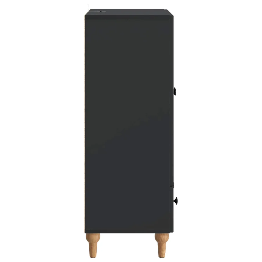 Buffet avec tiroir Noir 66 x 34,5 x 95 cm Bois d'ingénierie - 6
