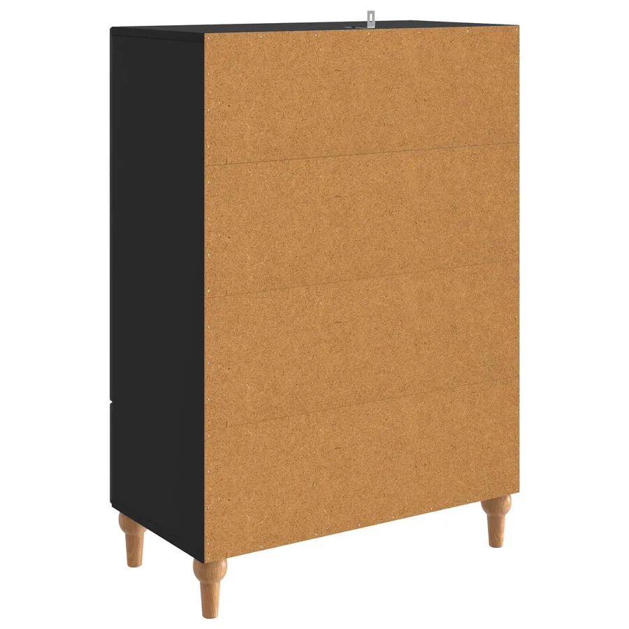 Buffet avec tiroir Noir 66 x 34,5 x 95 cm Bois d'ingénierie - 7