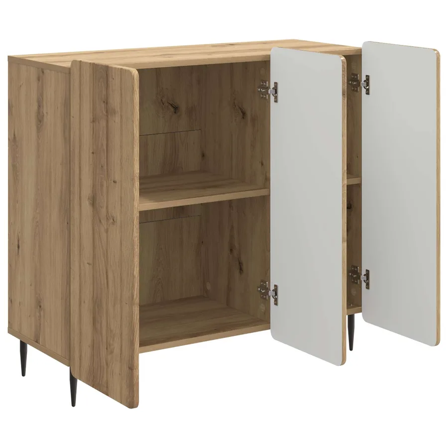 Buffet Chêne artisanal 89 x 34,5 x 82 cm Bois d'ingénierie - 5