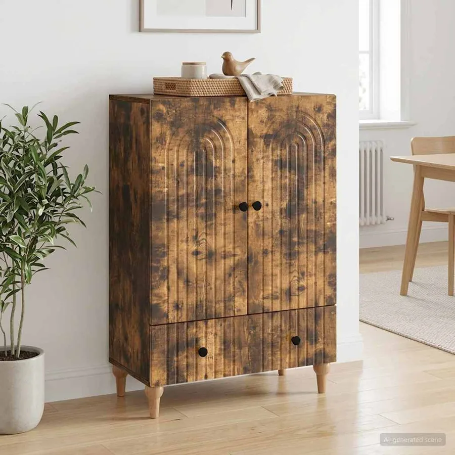 Buffet Chêne fumé 66 x 34,5 x 95 cm Bois d'ingénierie - 3