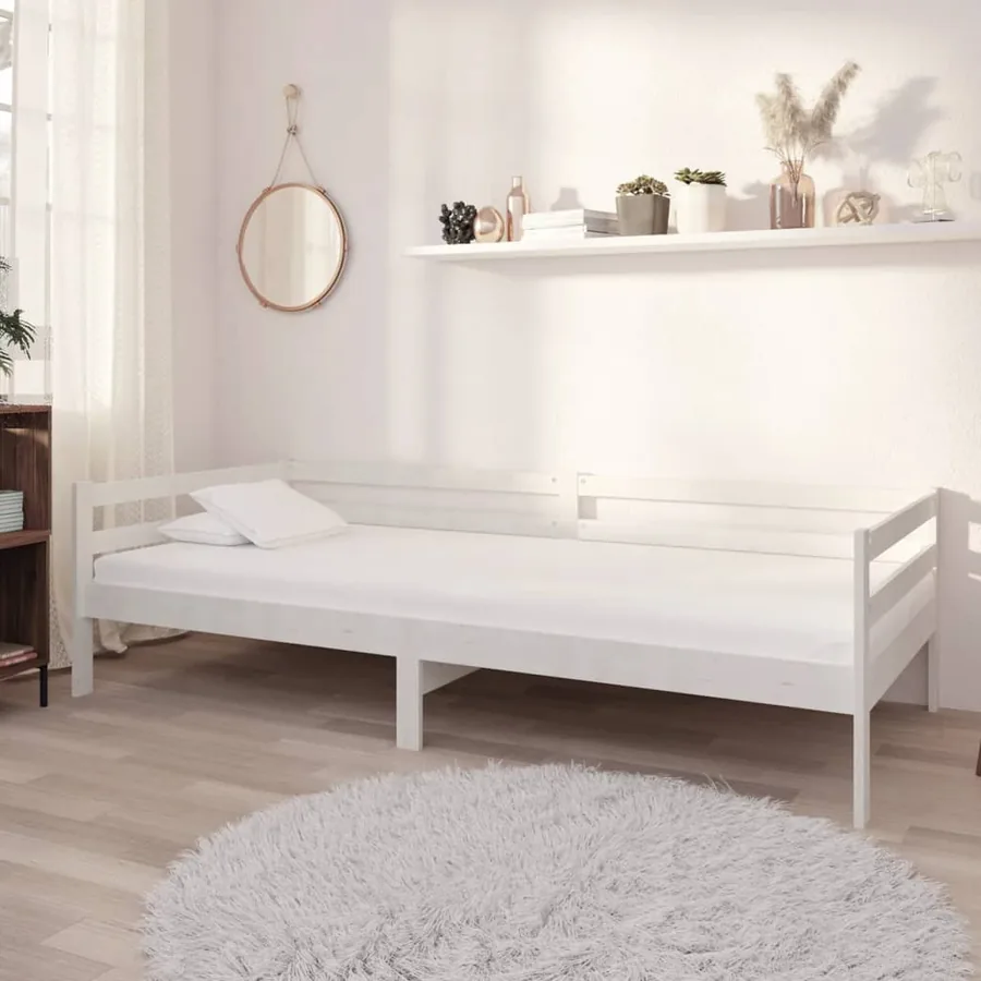 Lit de jour sans matelas avec tiroirs 90x200 cm blanc