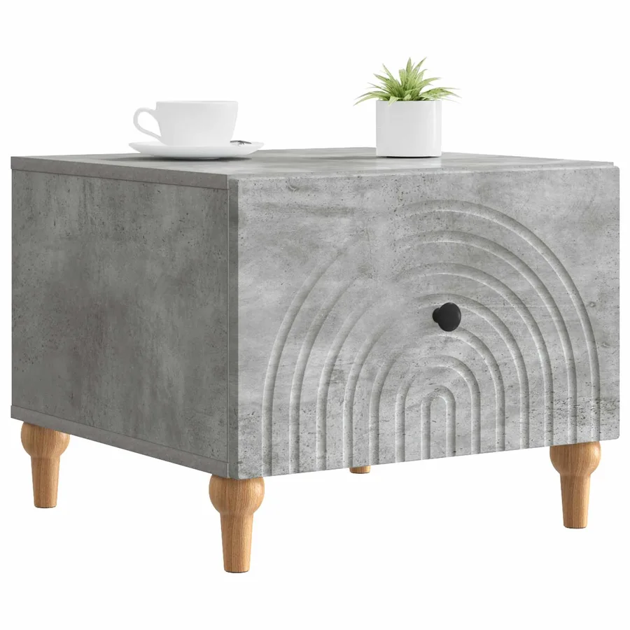 Table basse Gris béton 49 x 50 x 40 cm Bois d'ingénierie - 3