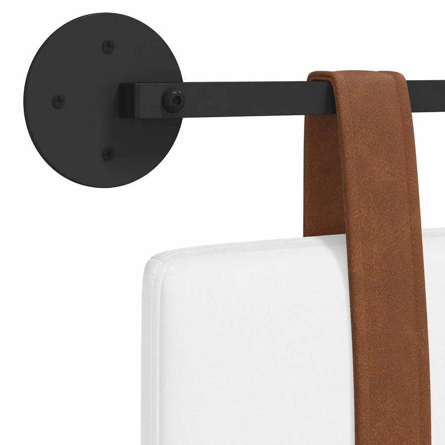 Tête de lit suspendue Blanc PU antique - 9
