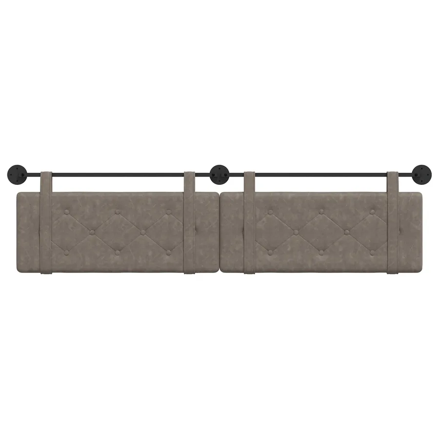 Tête de lit suspendue Gris PU antique - 5