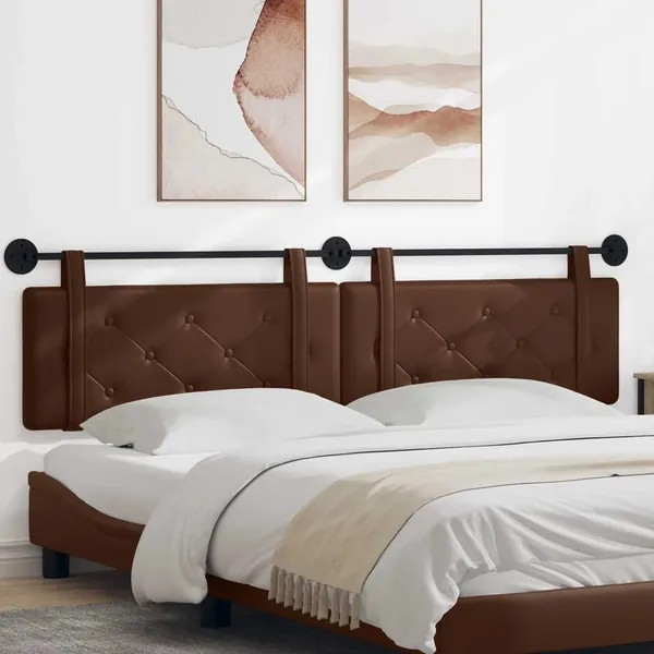 Tête de lit suspendue Marron Simili cuir