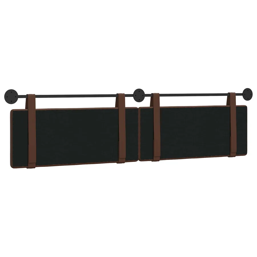 Tête de lit suspendue Marron Simili cuir - 7