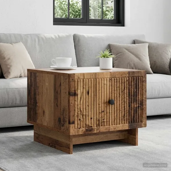 Table basse Bois ancien 49 x 50 x 40 cm Bois d'ingénierie