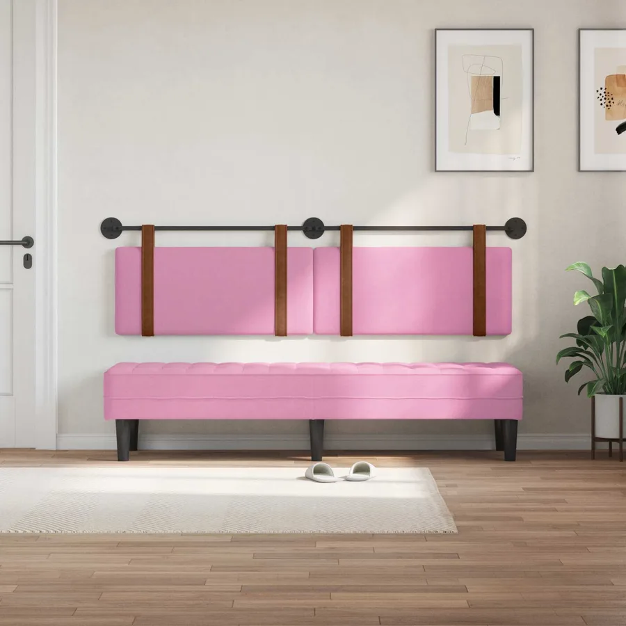 Tête de lit suspendue Rose PU antique - 3