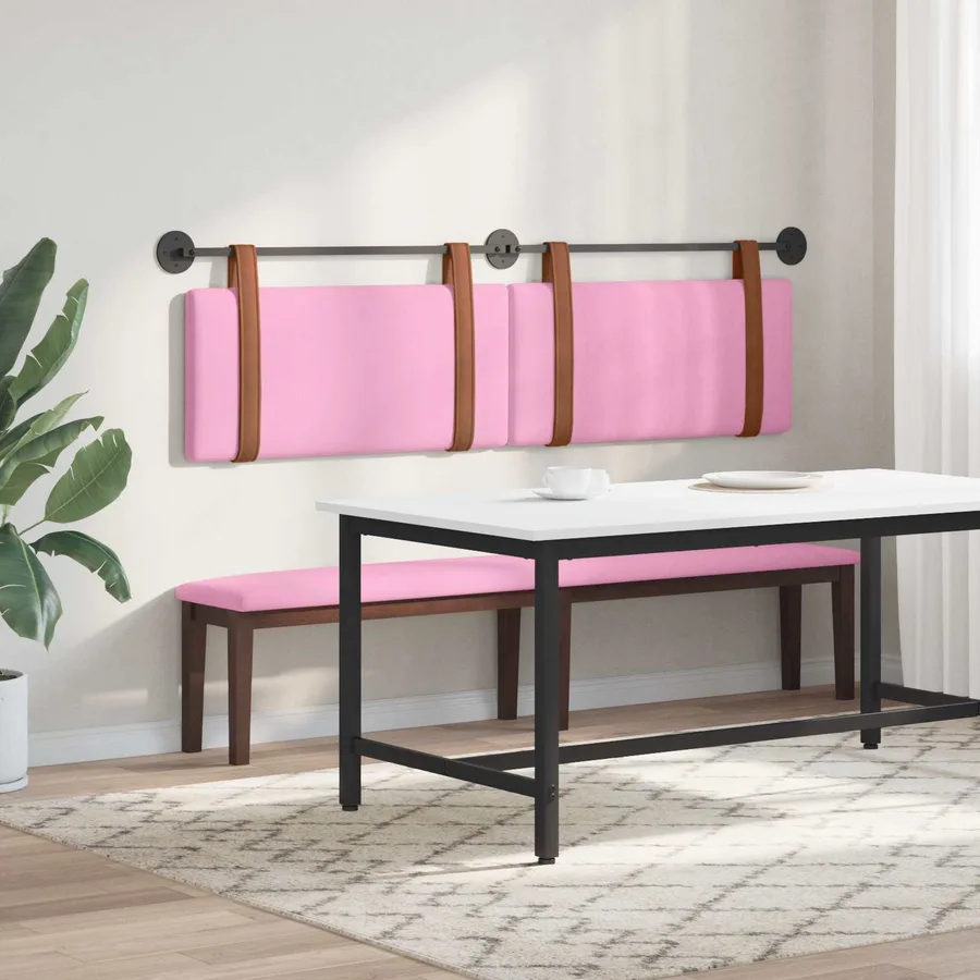 Tête de lit suspendue Rose PU antique - 4