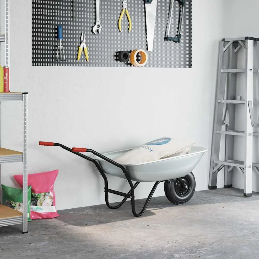Brouette Argent et noir 133 x 62,5 x 58 cm Acier - 4