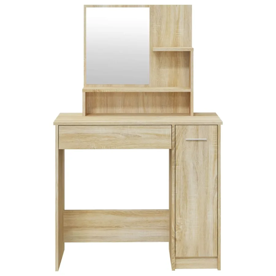 Ensemble de coiffeuse Chêne Sonoma 86,5x35x136 cm - 6