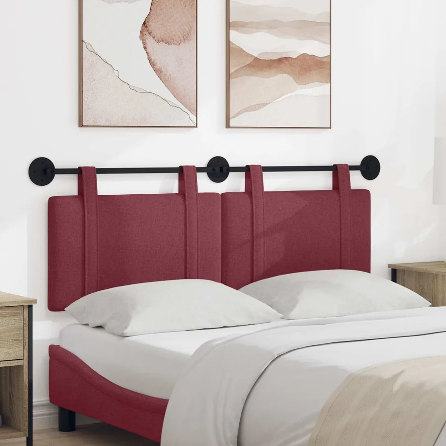 Tête de lit suspendue Bordeaux Tissu