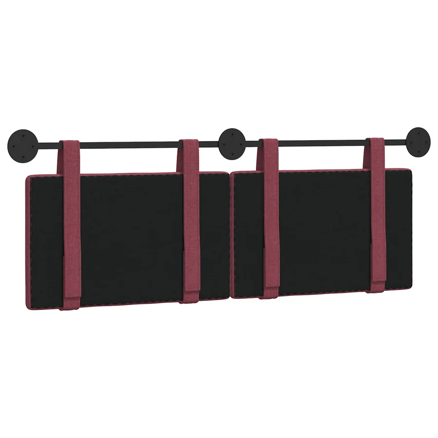 Tête de lit suspendue Bordeaux Tissu - 7