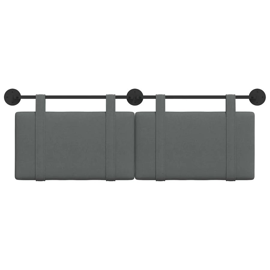 Tête de lit suspendue Gris foncé Tissu - 5