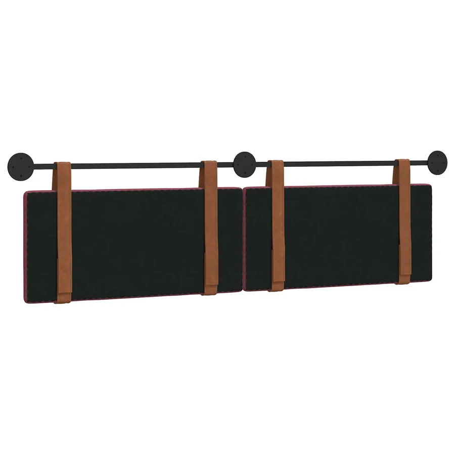 Tête de lit suspendue Bordeaux PU antique - 7