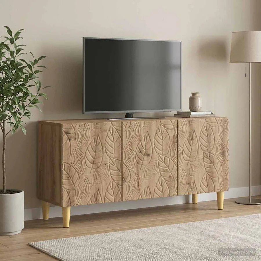 Meuble TV 99 x 34,5 x 50 cm Chêne artisanal Bois d'ingénierie
