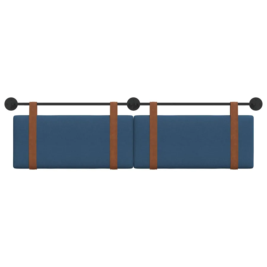 Tête de lit suspendue Bleu PU antique - 5