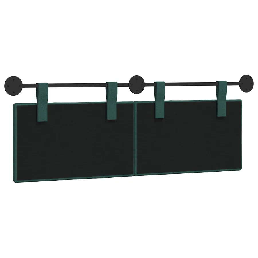 Tête de lit suspendue Vert foncé Tissu - 7