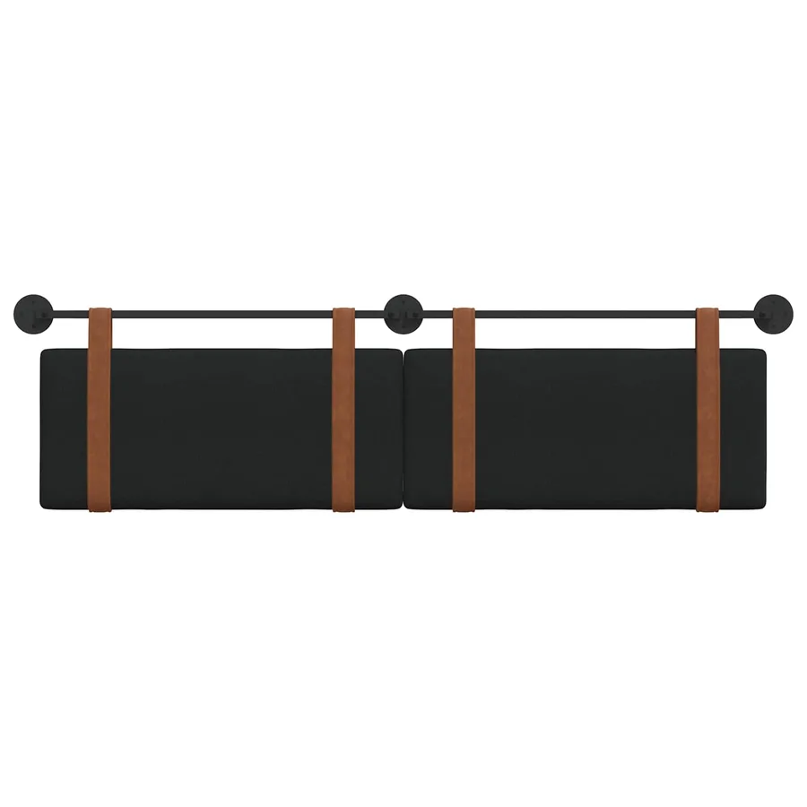Tête de lit suspendue Noir PU antique - 5