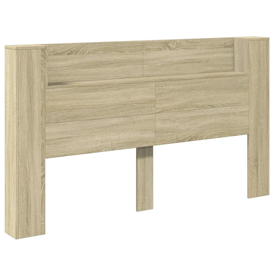 Cabinet de Tête de Lit avec LED Sonoma 180 x 16,5 x 103,5 cm - 2