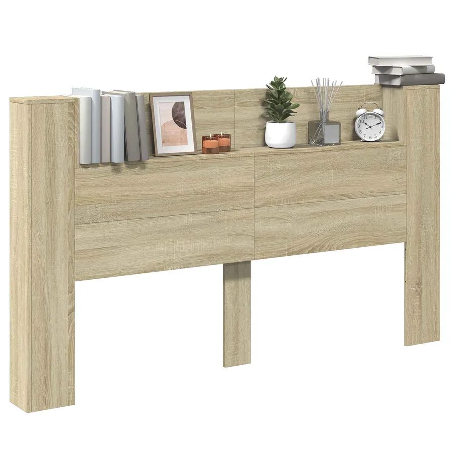 Cabinet de Tête de Lit avec LED Sonoma 180 x 16,5 x 103,5 cm - 3