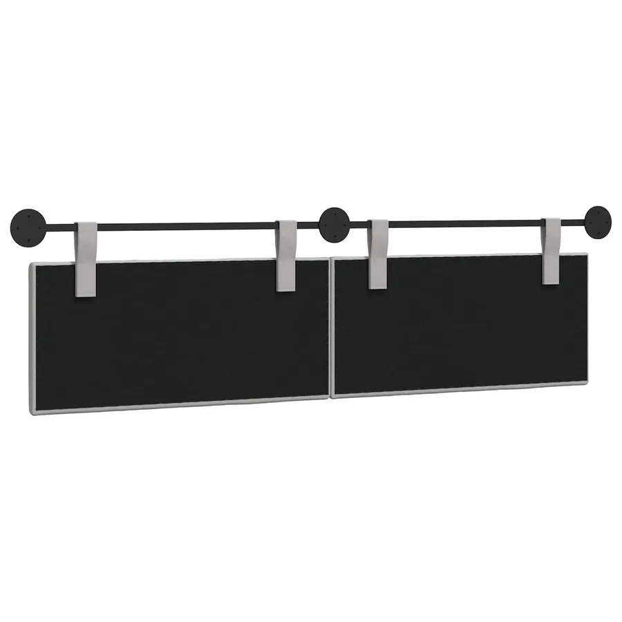 Tête de lit suspendue Gris nuage Tissu - 7