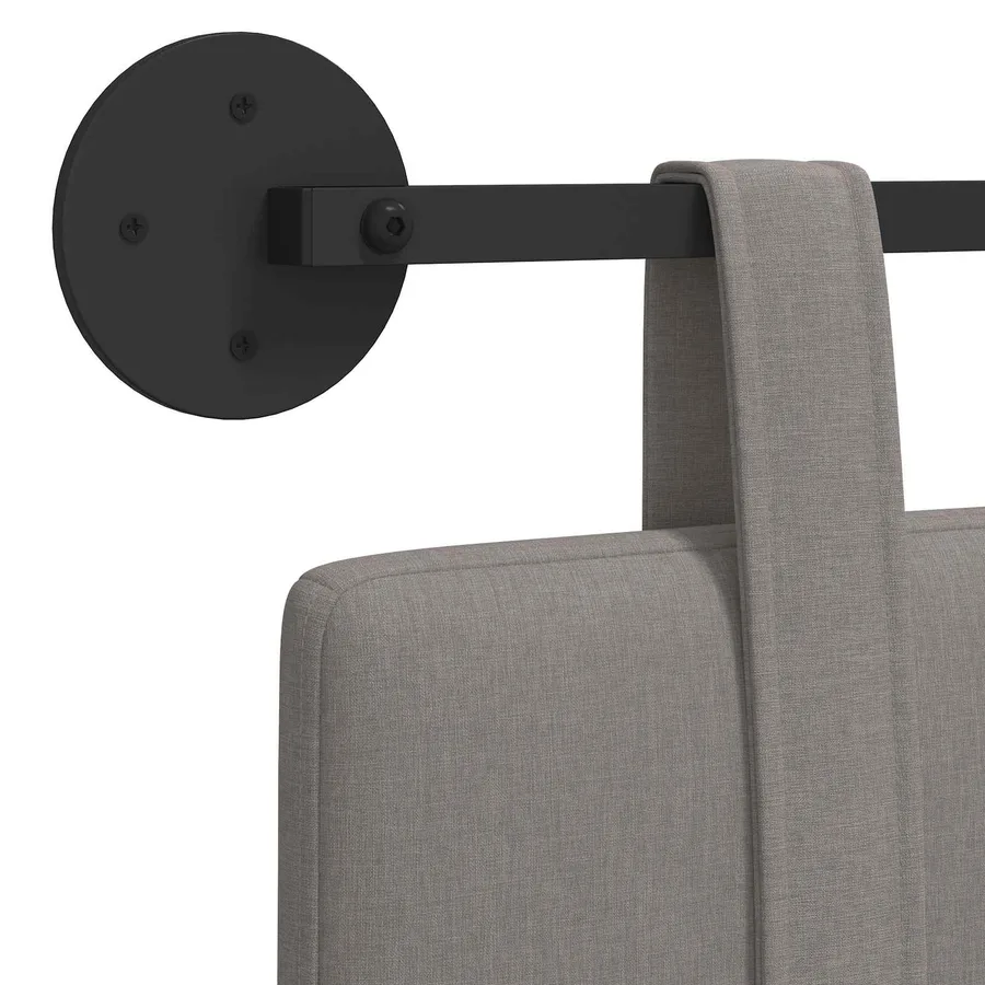 Tête de lit suspendue Taupe Tissu - 9