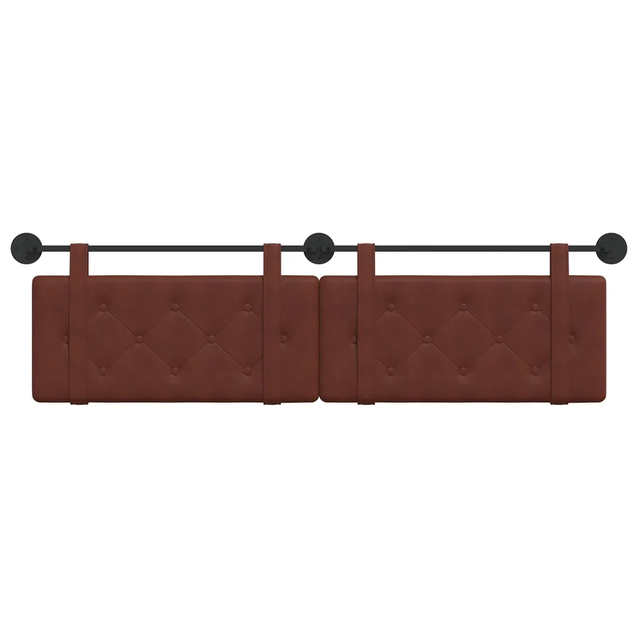 Tête de lit suspendue Brun Brillant PU antique - 5