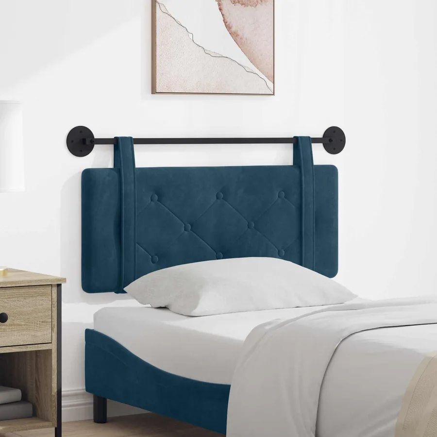 Tête de lit suspendue Bleu Velours