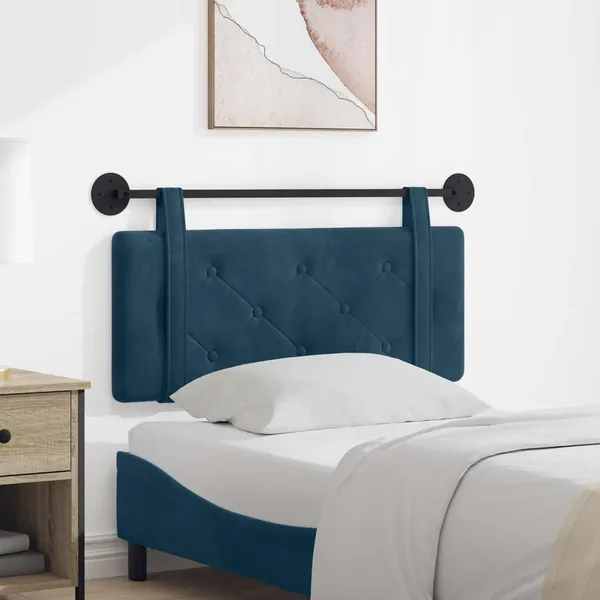 Tête de lit suspendue Bleu Velours