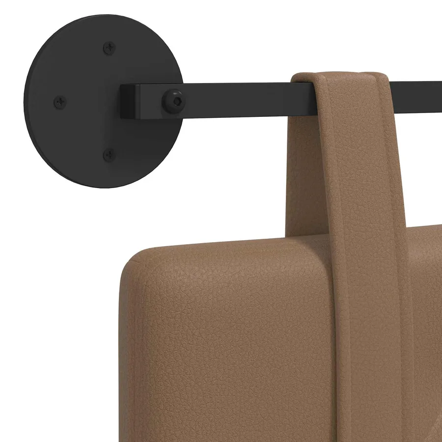 Tête de lit suspendue Cappuccino Simili cuir - 9