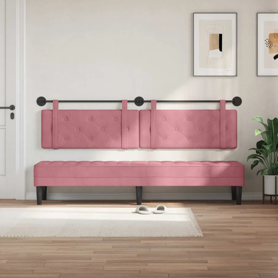 Tête de lit suspendue Rose Velours - 3