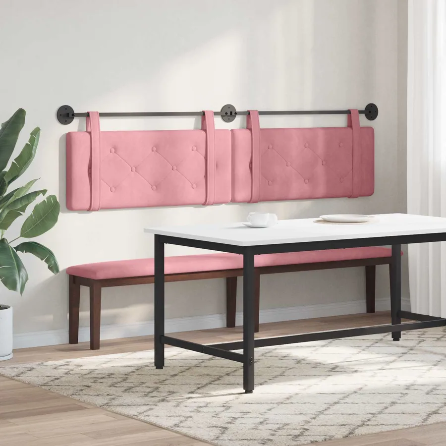 Tête de lit suspendue Rose Velours - 4