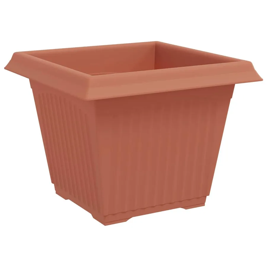 Pot de Fleurs Carré 6 pcs Rouge brique 28,5 x 28,5 x 22 cm - 5
