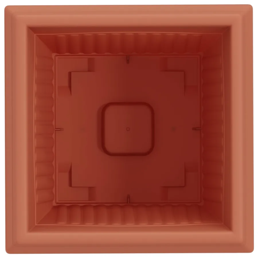 Pot de Fleurs Carré 6 pcs Rouge brique 28,5 x 28,5 x 22 cm - 7
