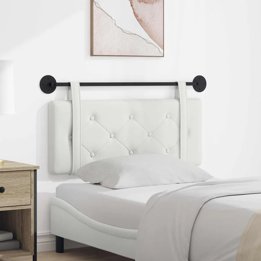 Tête de lit suspendue Blanc Simili cuir