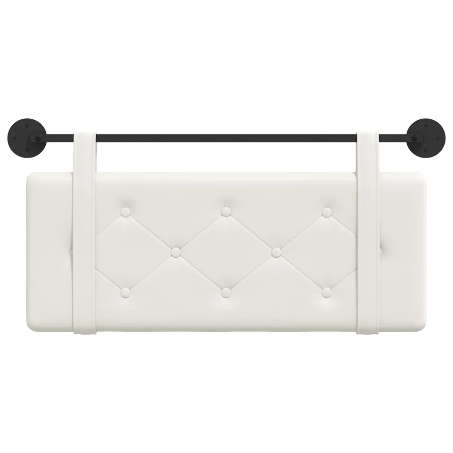 Tête de lit suspendue Blanc Simili cuir - 5