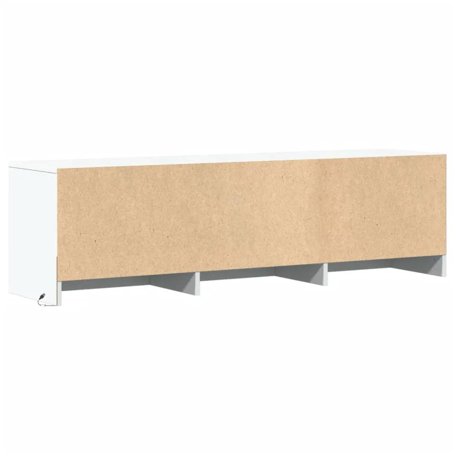 Meuble TV avec LED Blanc 140 x 34 x 40 cm Bois d'ingénierie - 7
