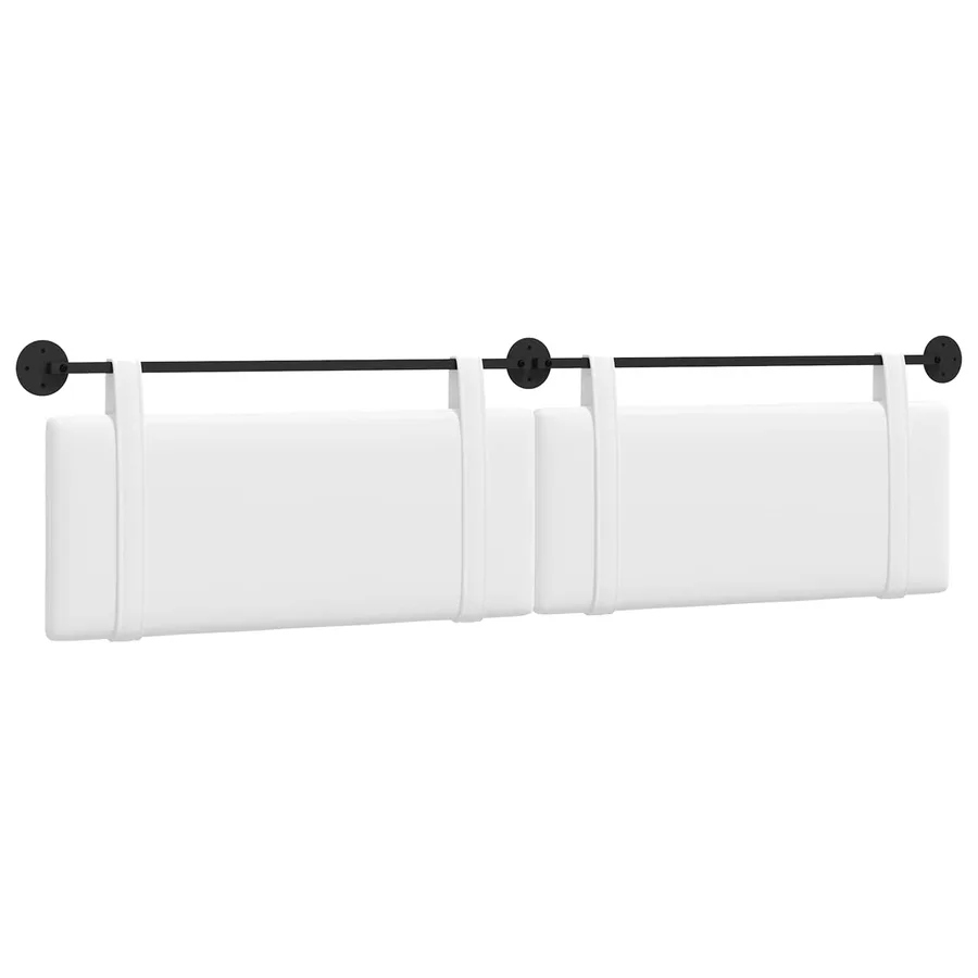 Tête de lit suspendue Blanc tissu - 2