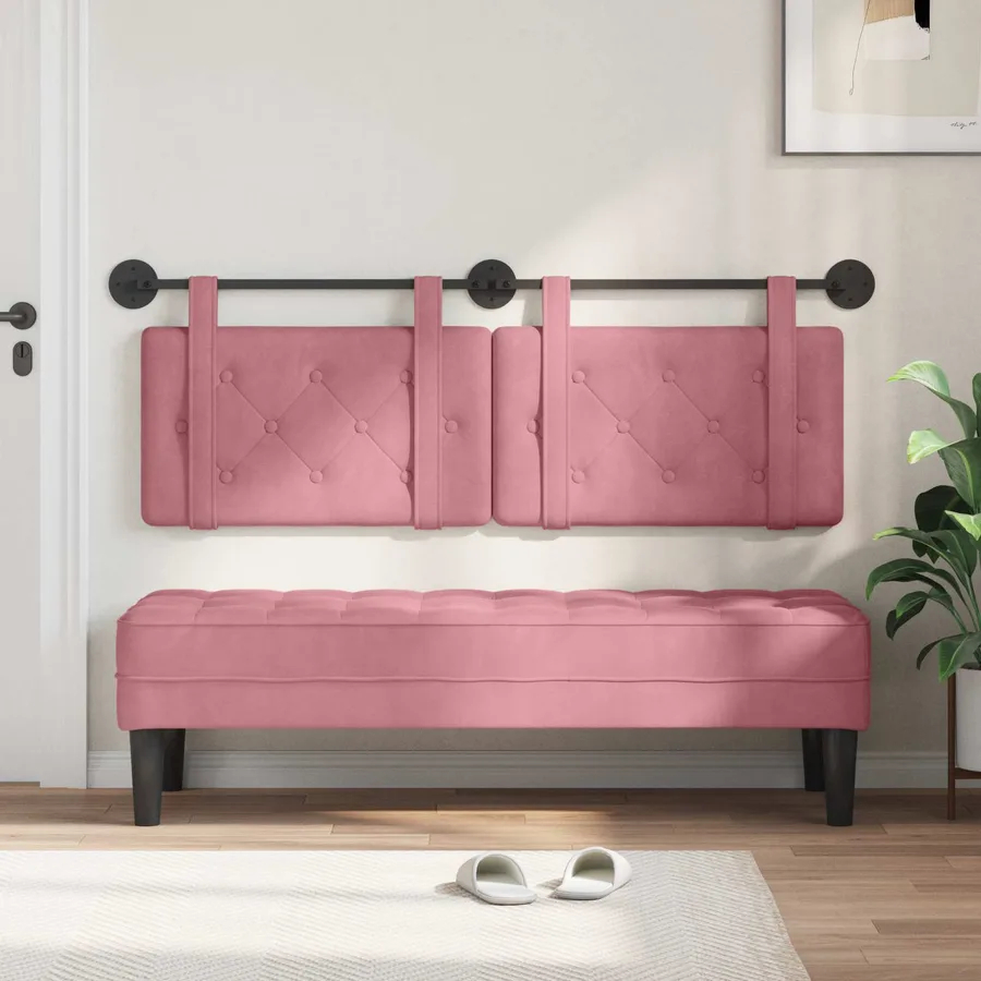 Tête de lit suspendue Rose Velours - 3
