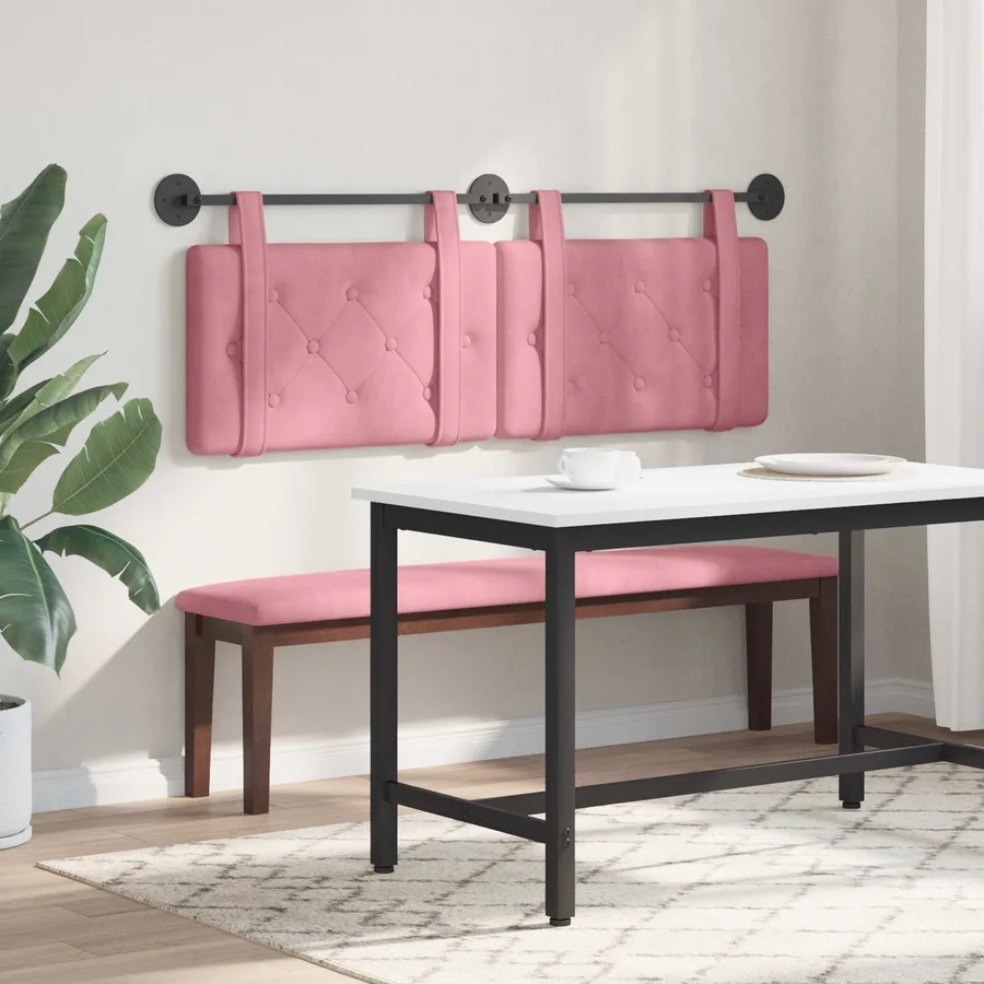 Tête de lit suspendue Rose Velours - 4