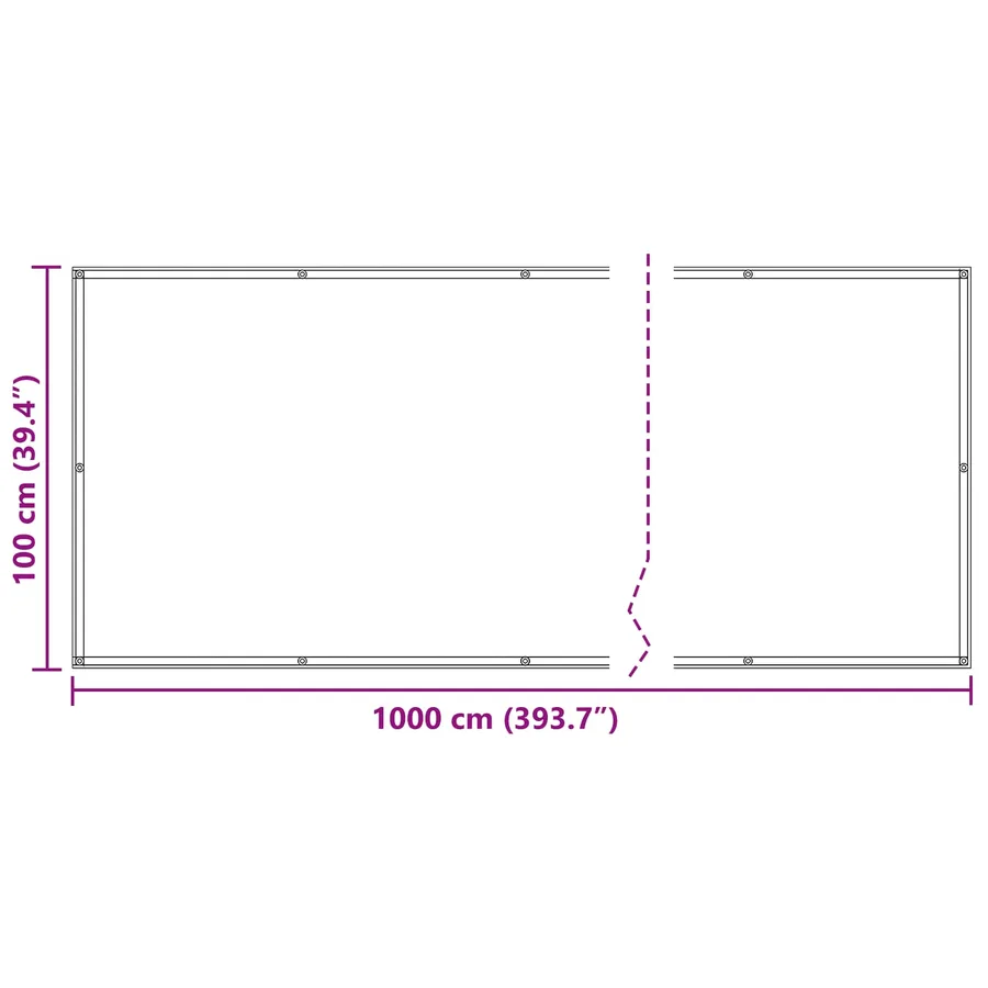 Écran de balcon Marron 100 x 1000 cm Tissu Oxford - 7