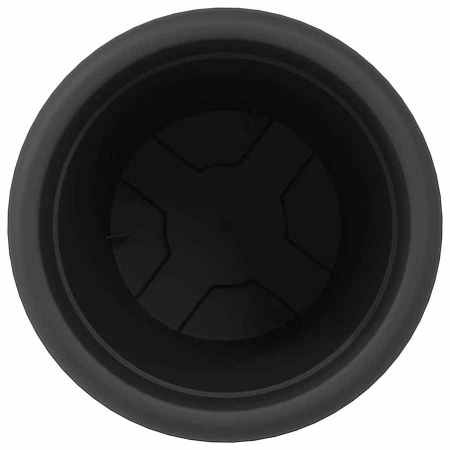 Pot à fleurs rond 24 pcs Noir Ø 30 x 25 cm Plastique - 6
