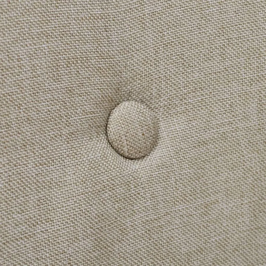 Chaises à manger lot de 2 beige tissu et chêne massif - 5