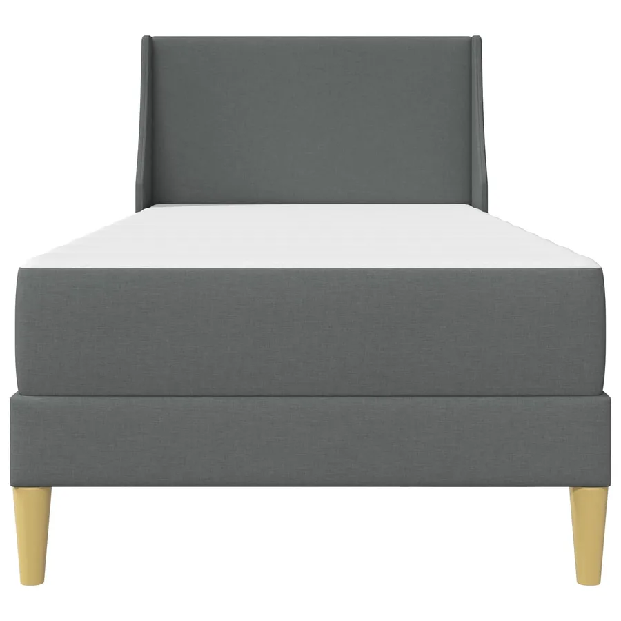 Cadre de lit avec matelas Gris foncé 100 x 200 cm Polyester - 6
