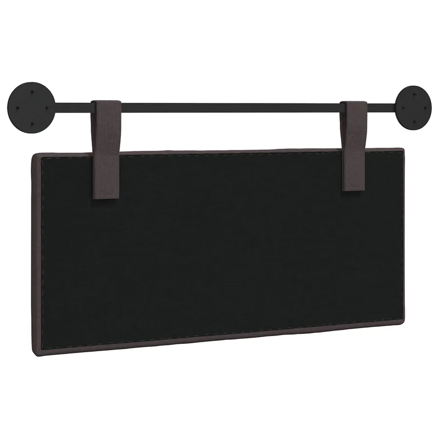 Tête de lit suspendue Marron foncé Tissu - 7