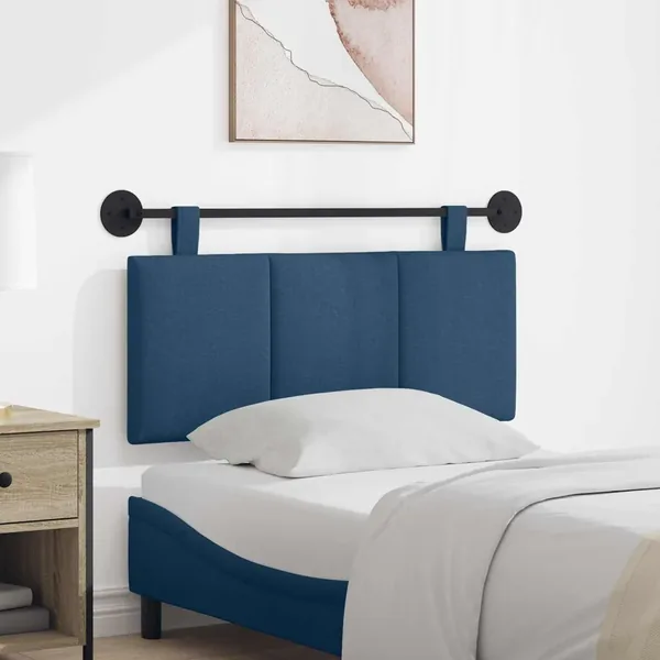 Tête de lit suspendue Bleu Tissu