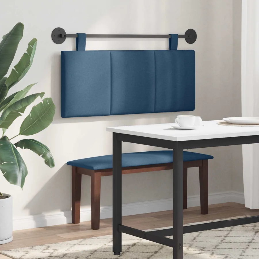 Tête de lit suspendue Bleu Tissu - 4