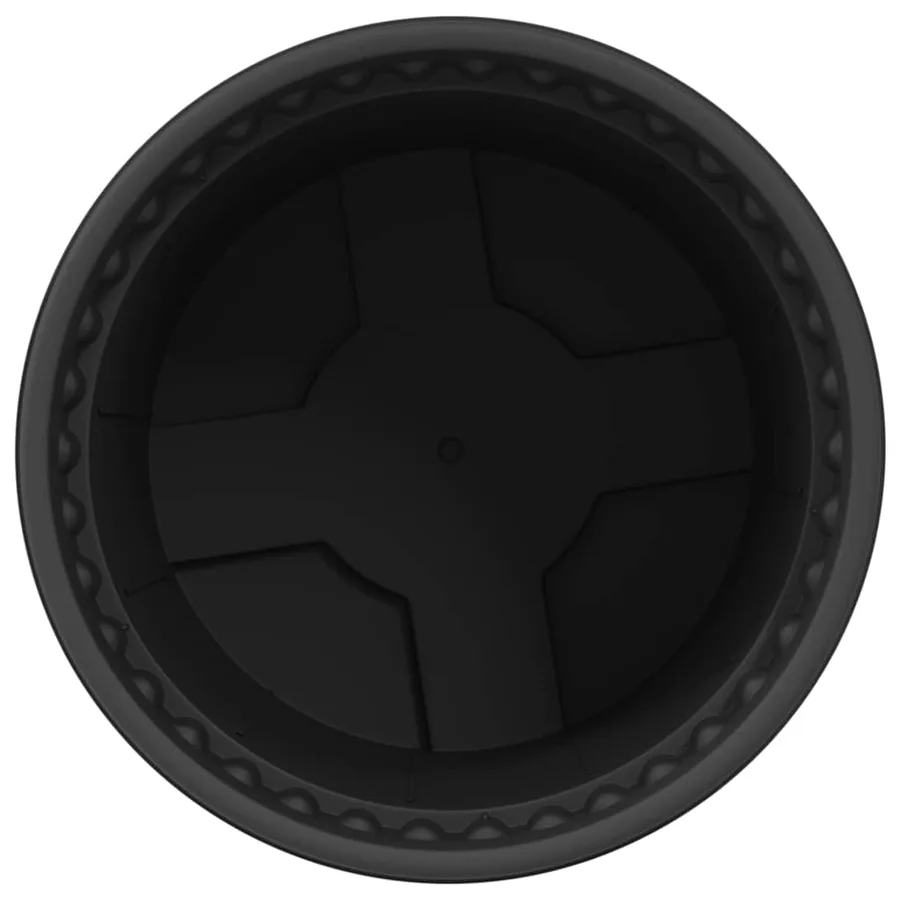 Pot à fleurs rond 6 pcs Noir Ø 15 x 12 cm Plastique - 6